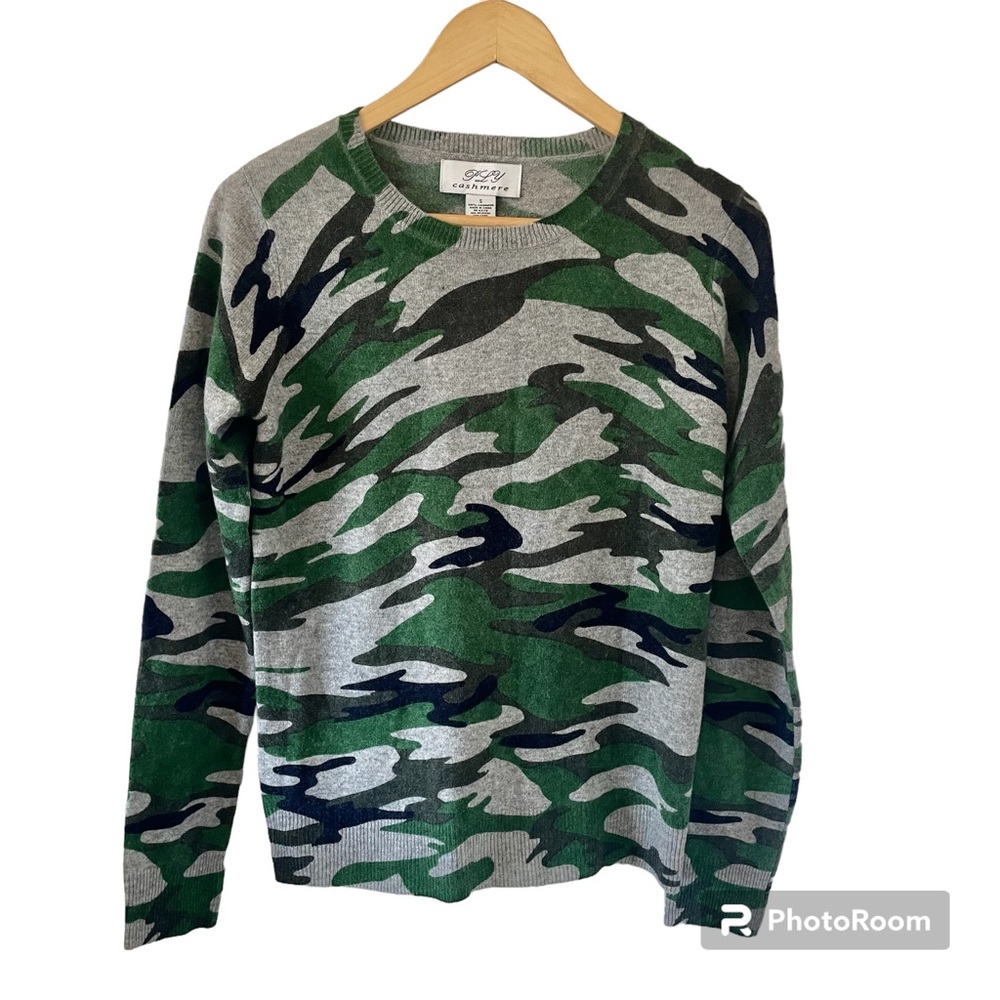 NWT 100% Green Cashmere Y2K Crew Neck Sweater